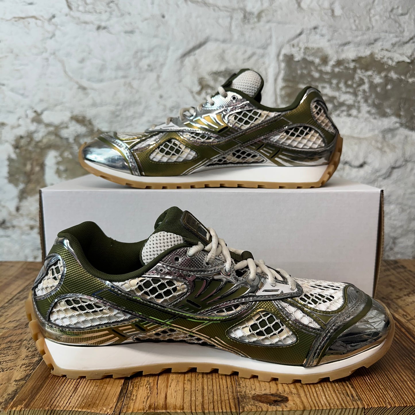 Bottega Veneta Mud Orbit Silver Sneaker Sz 10 (43)