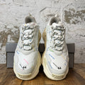 Balenciaga Triple S Multicolor Spell White Cream Sneaker Sz 11 (44)