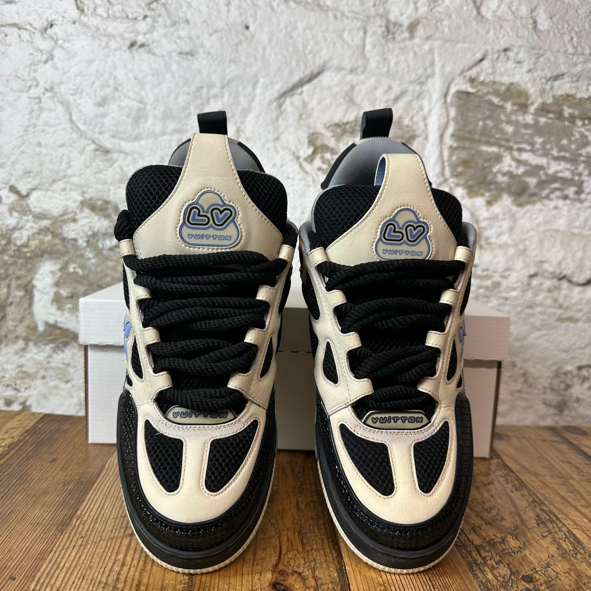 Louis Vuitton Blue Black White Skate Sneaker Sz 8.5 (7LV)