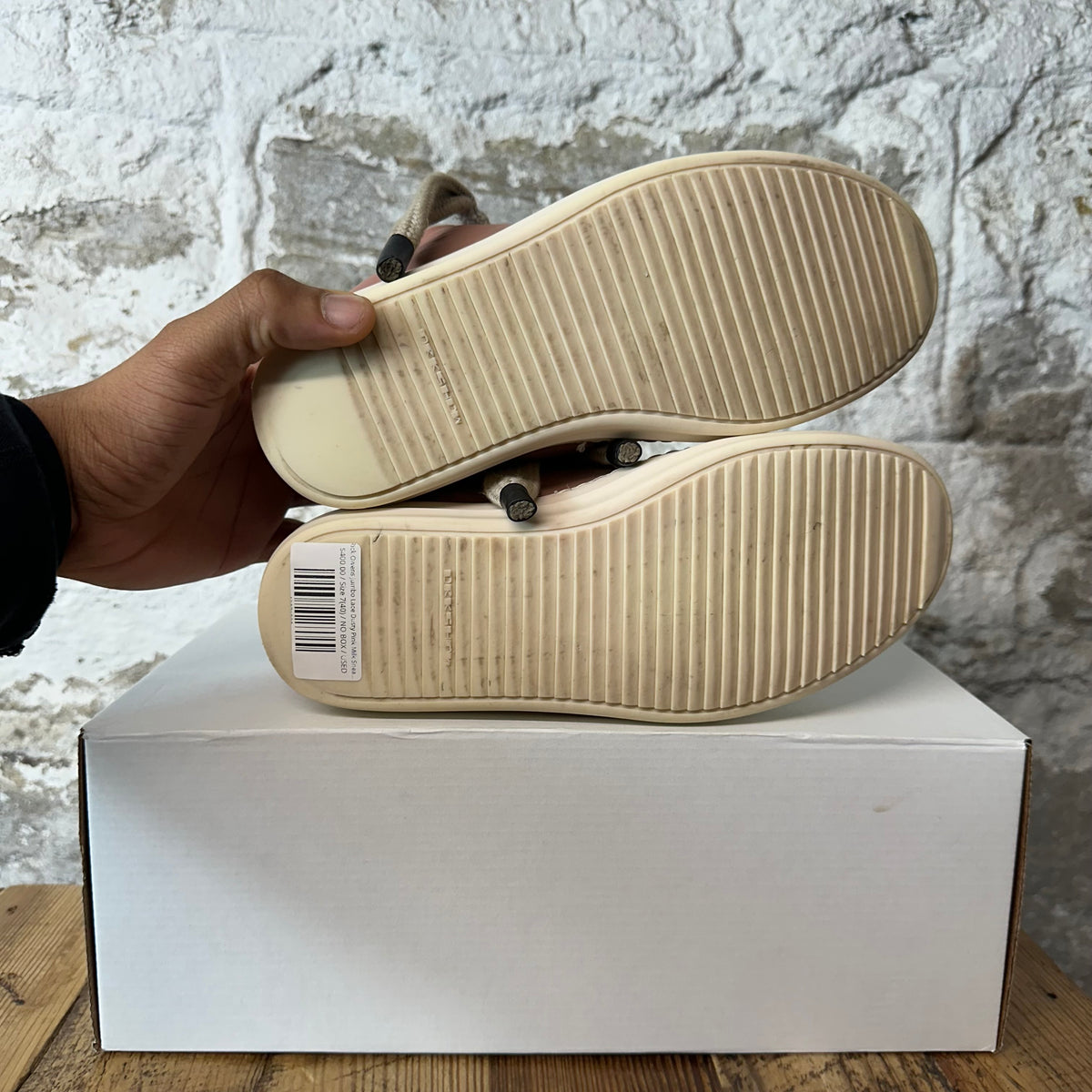 Rick Owens Jumbo Lace Dusty Pink Milk Sneaker Sz 7 (40)