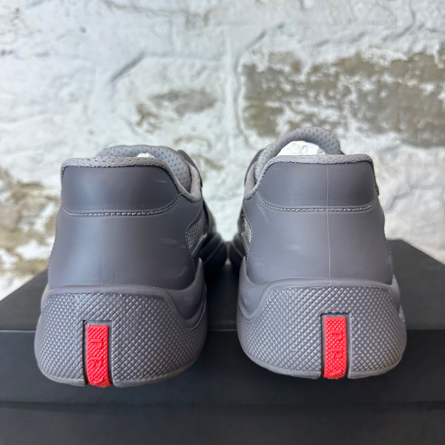 Prada Americas Cup Grey Rubber Sneaker Sz 10 (43)