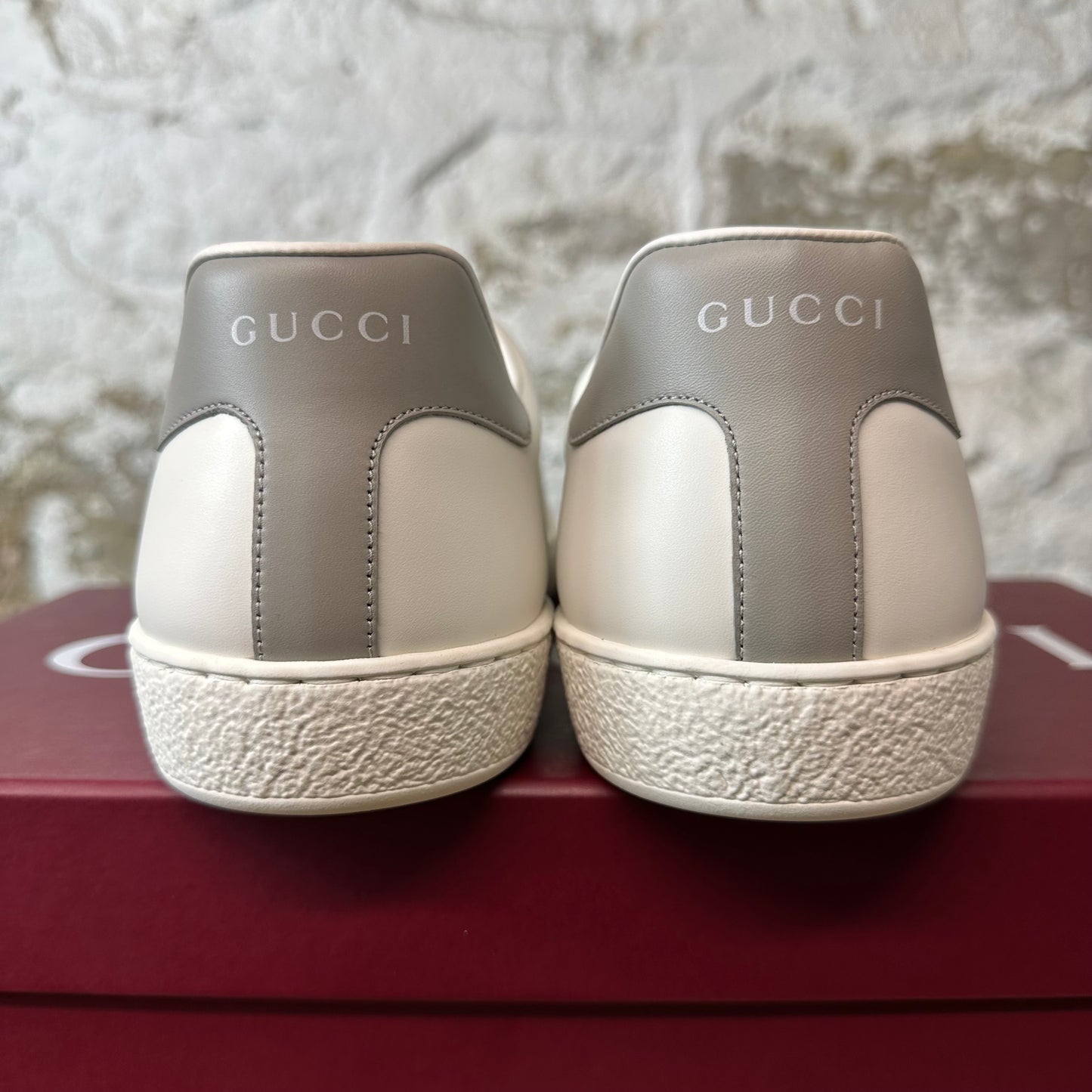 Gucci Perforated GG Logo White Ace Sneaker Sz 11.5 DS
