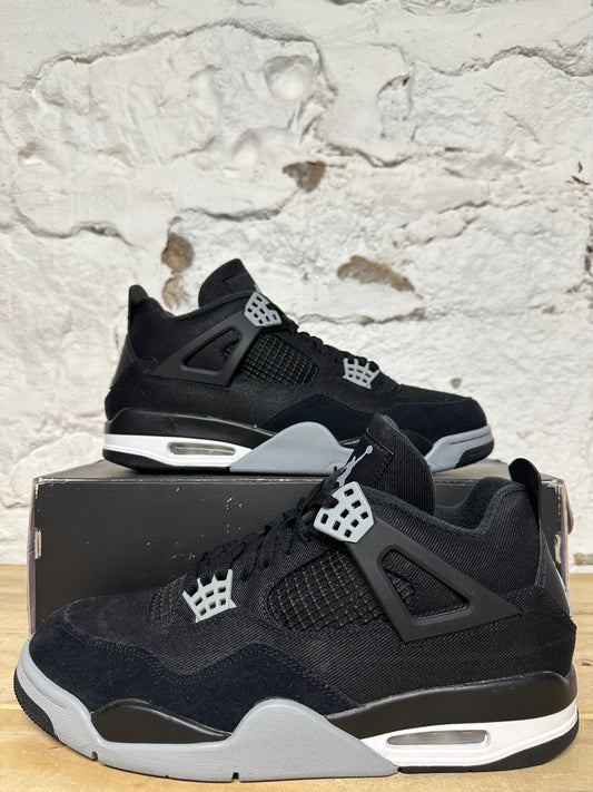Air Jordan 4 Black Canvas Sz 11