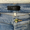 Amiri Green Camo Bones Blue Denim Jeans Sz 32