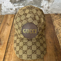 Gucci Brown Circle Logo Monogram Hat Sz M