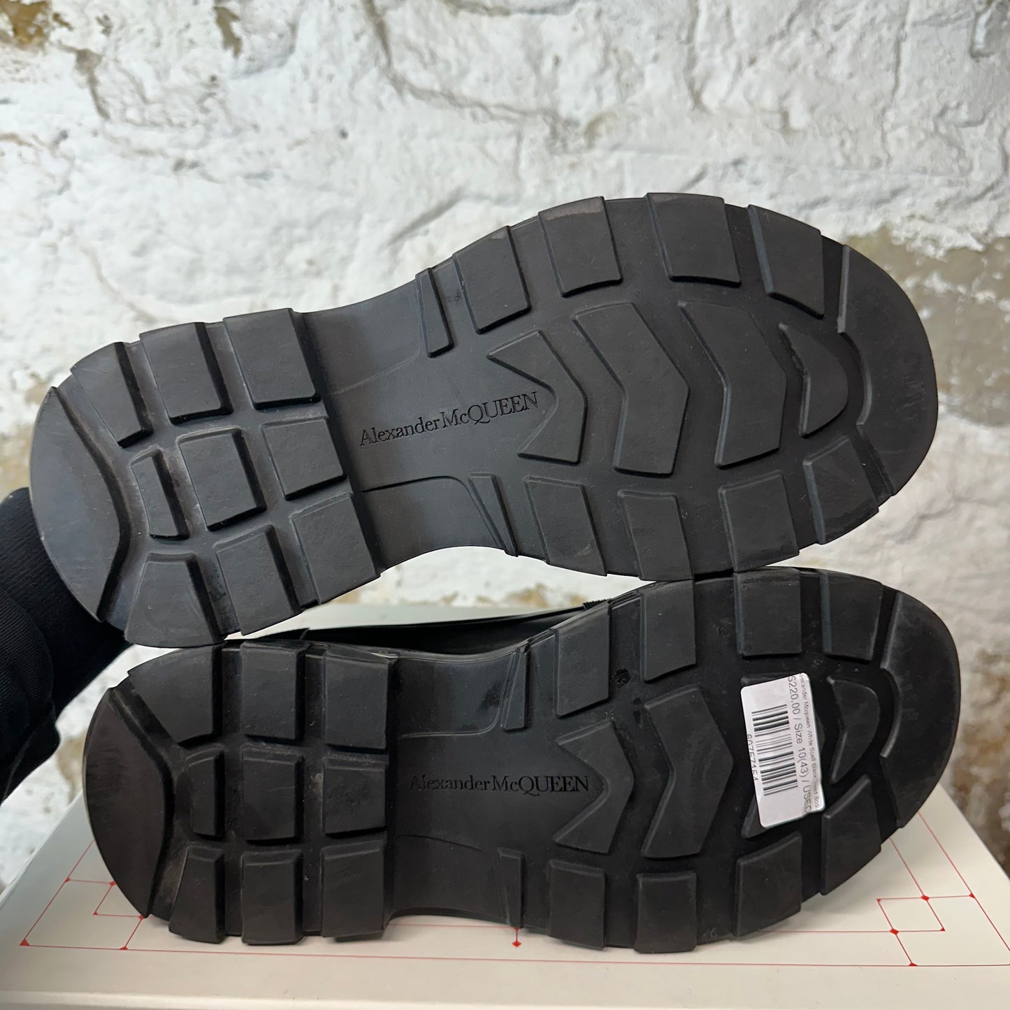 Alexander McQueen White Spell Black Tread Boot Sz 10 (43)