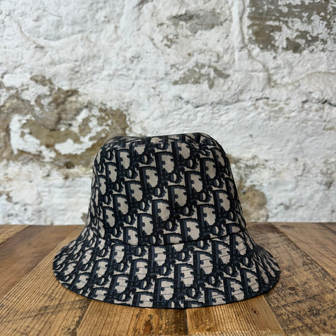 Dior Reversible Navy Monogram Bucket Hat