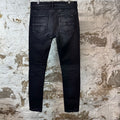 Amiri MX1 Camo Patch Black Denim Jeans Sz 34