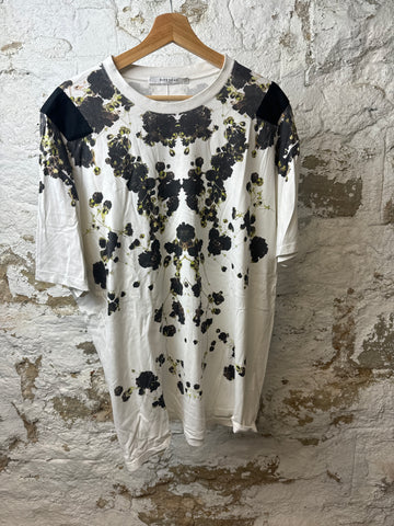 Givenchy Black Rose T-shirt White Sz XL