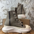 Rick Owens Jumbo Lace Abstract Dirty Pearl Milk Sneaker Sz 12 (45)