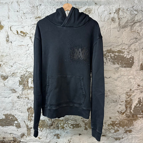 Amiri AM Crystal Burst Hoodie Black Sz L