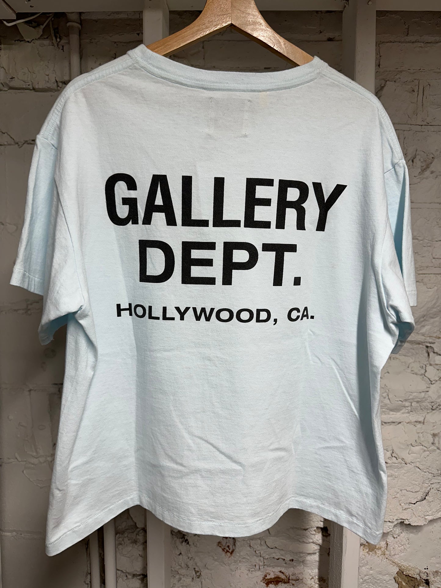 Gallery Dept Classic Logo Light Blue T-Shirt Sz M