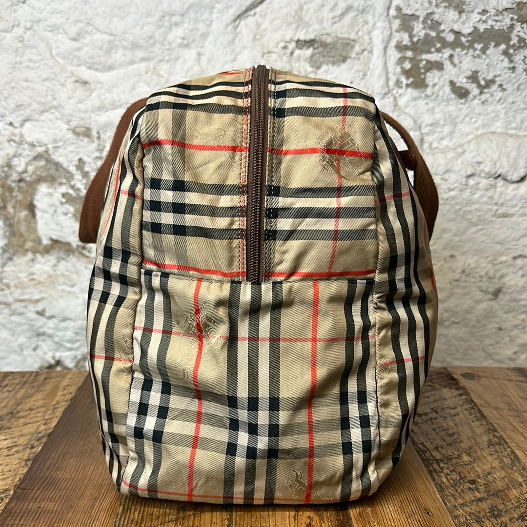 Burberry Plaid Packable Duffle Bag