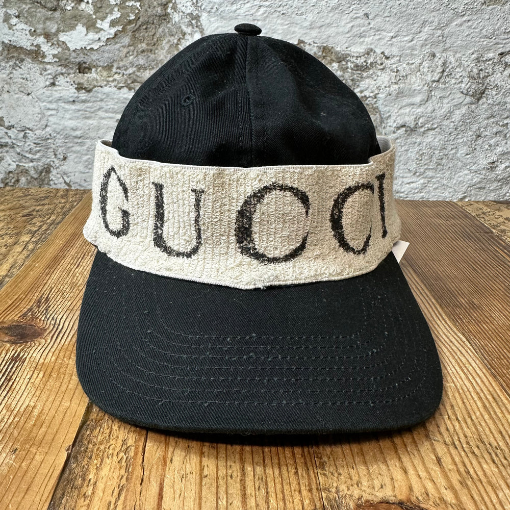 Gucci Gabardine Headband Black Hat Sz L
