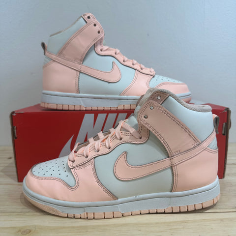 Nike Dunk High Sail Crimson Tint Sz 5.5Y (7W)