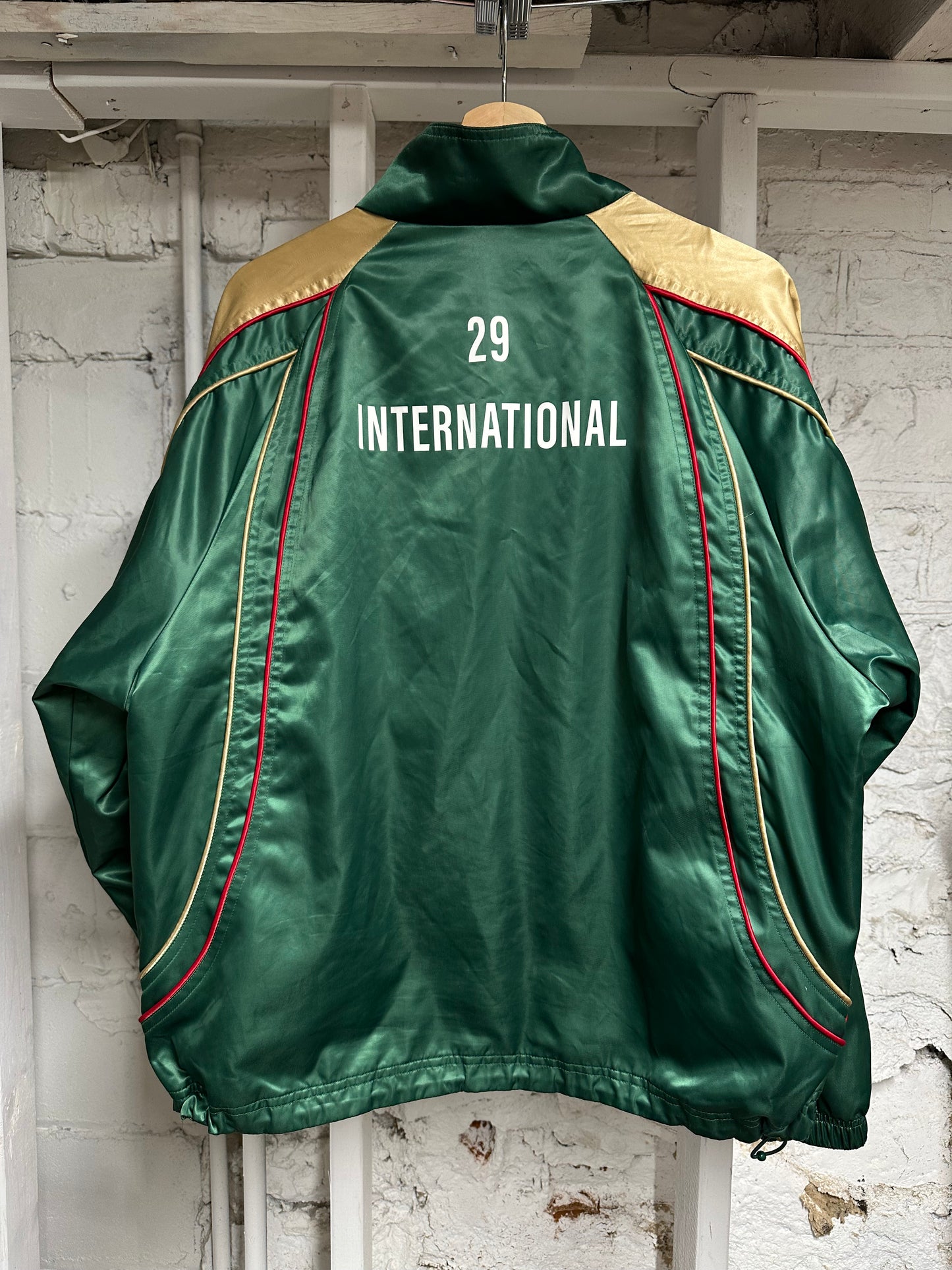 Supreme Satin Piping Pullover Jacket Green Sz M