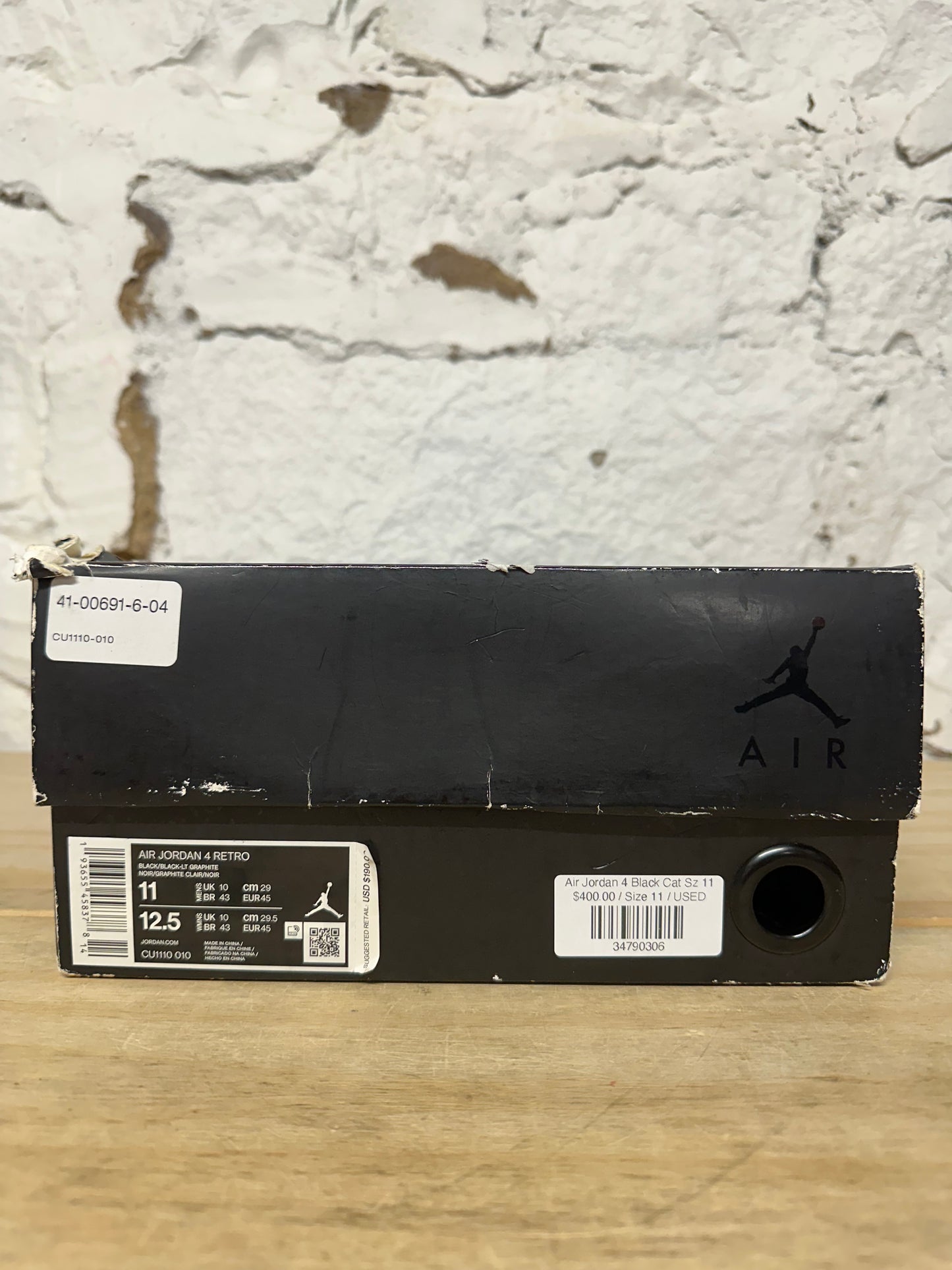 Air Jordan 4 Black Cat Sz 11