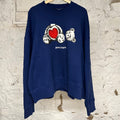 Palm Angels Teddy Bear Navy Crewneck Sz M
