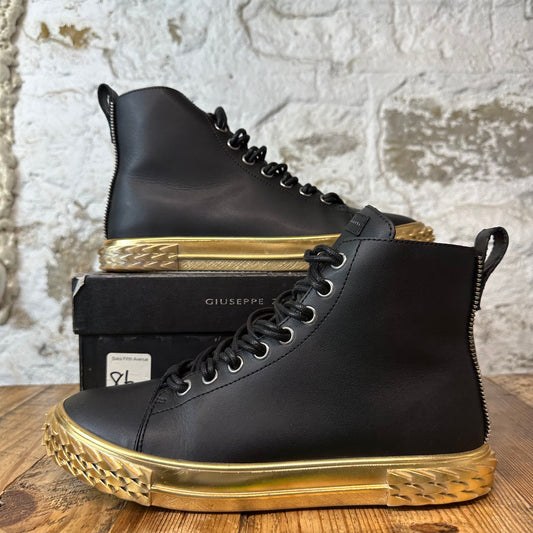 Giuseppe Zanotti High Black Gold Blabber Sneaker Sz 9 (42)