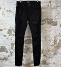 Amiri MX1 Black Paisley Black Denim Jeans Sz 32
