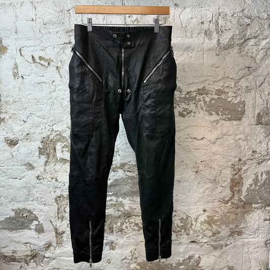 Rick Owens Luxor Leather Pants Sz S (30)