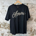 Amiri Checkered Spell Black T-Shirt Sz L