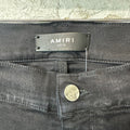 Amiri MX1 Camo Spell Patch Black Denim Jeans Sz 32