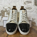 Christian Louboutin Gold Cream Black Spike Sneaker Sz 11 (44)