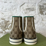Gucci Tennis 1977 Brown Monogram High Sneaker Sz 13