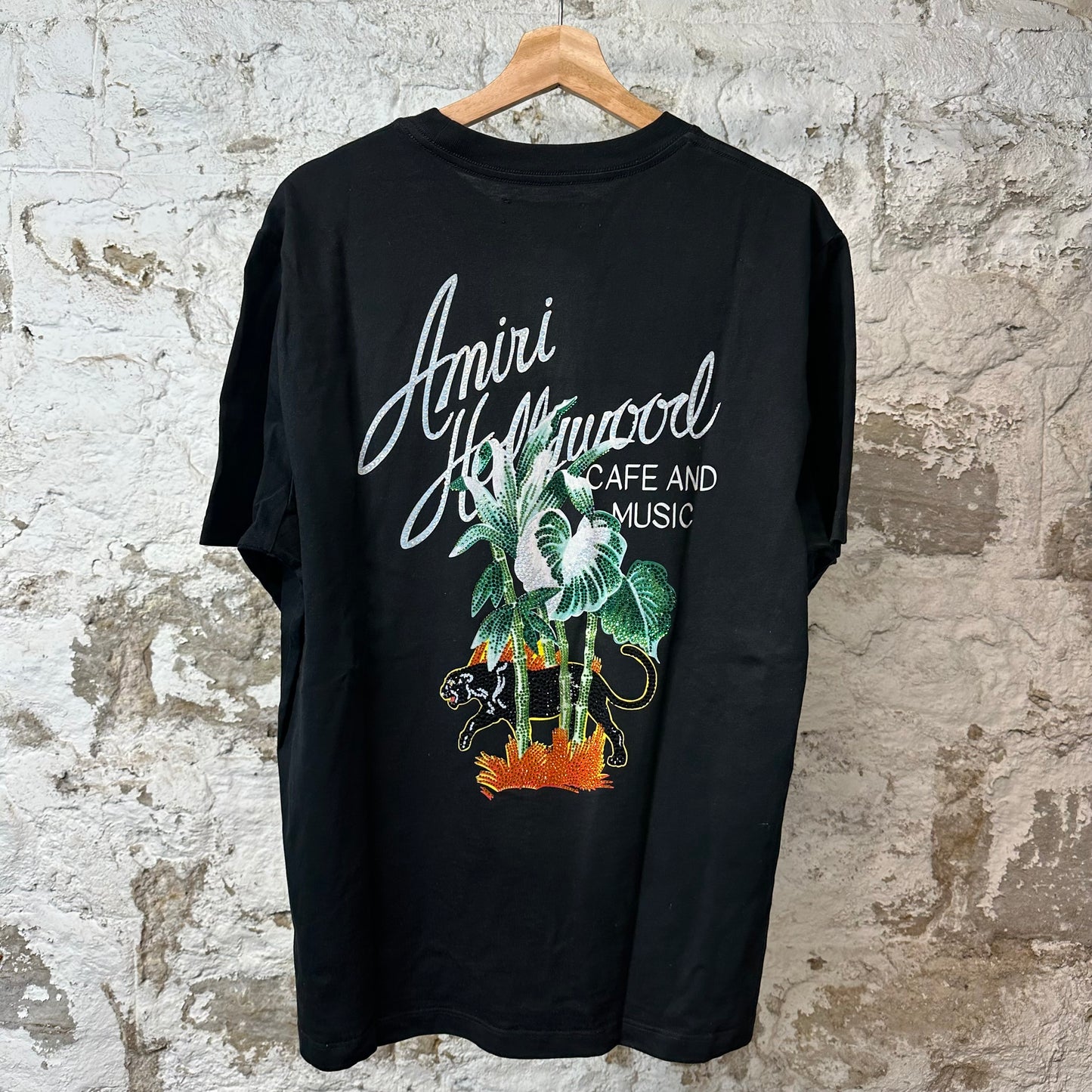 Amiri Cafe and Music T-shirt Black Sz XL