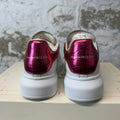 Alexander McQueen Pink Croc Tab White Sneaker Sz 6 (38)
