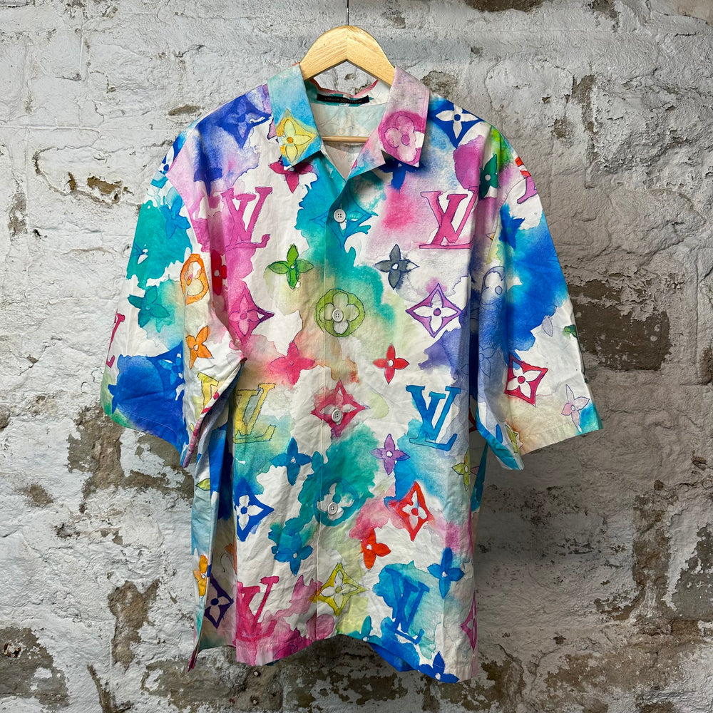 Louis Vuitton Watercolor Monogram Button Up Shirt Sz XXXL