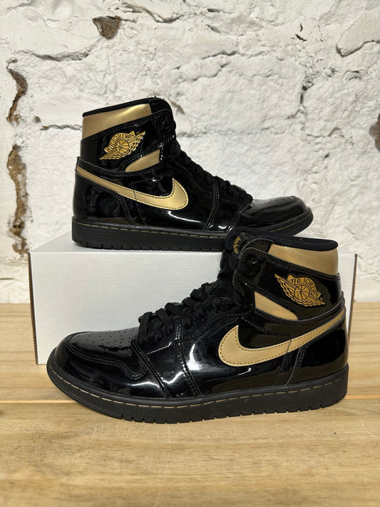 Air Jordan 1 Black Metallic Gold Sz 9.5