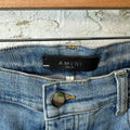 Amiri Green Camo Bones Blue Denim Jeans Sz 38