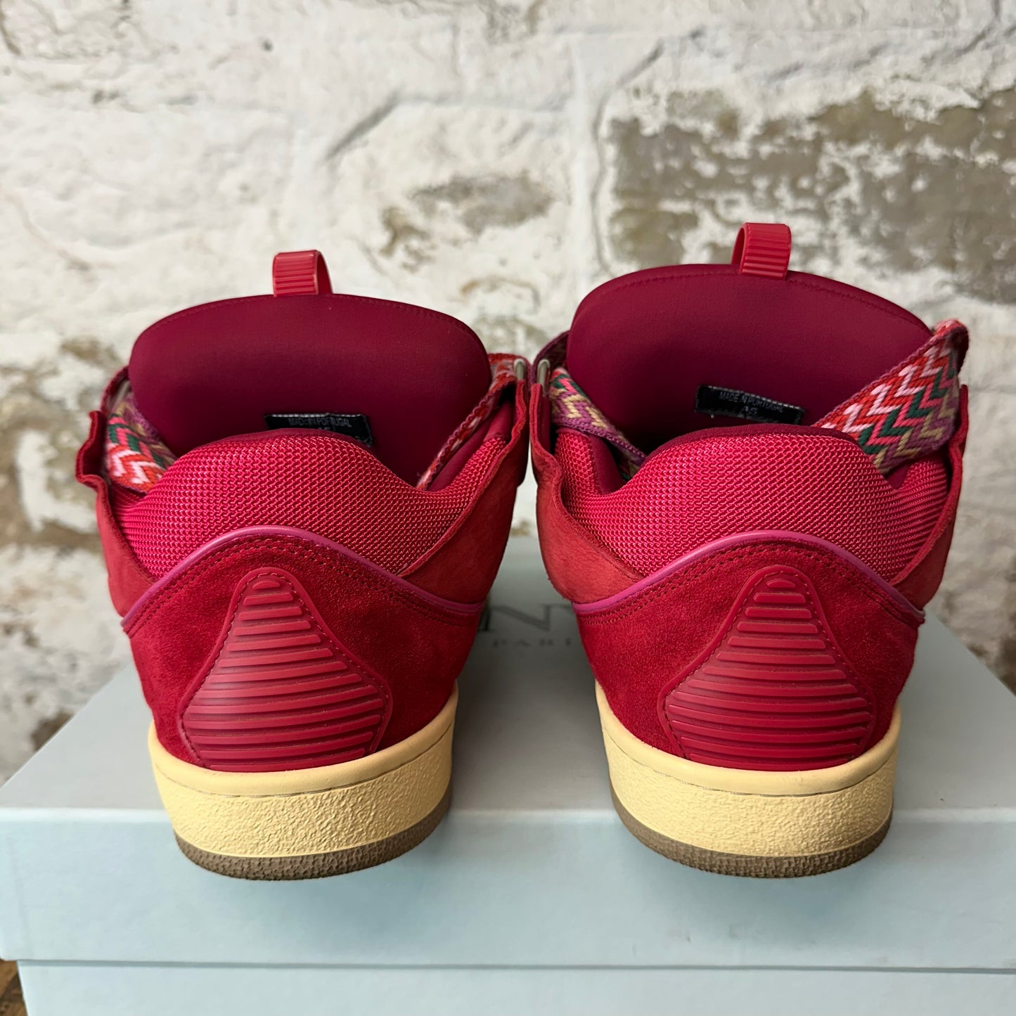 Lanvin Curb Multicolor Lace Watermelon Sneaker Sz 12 (45)