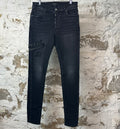 Amiri Black Varsity Patch Black Denim Jeans Sz 34