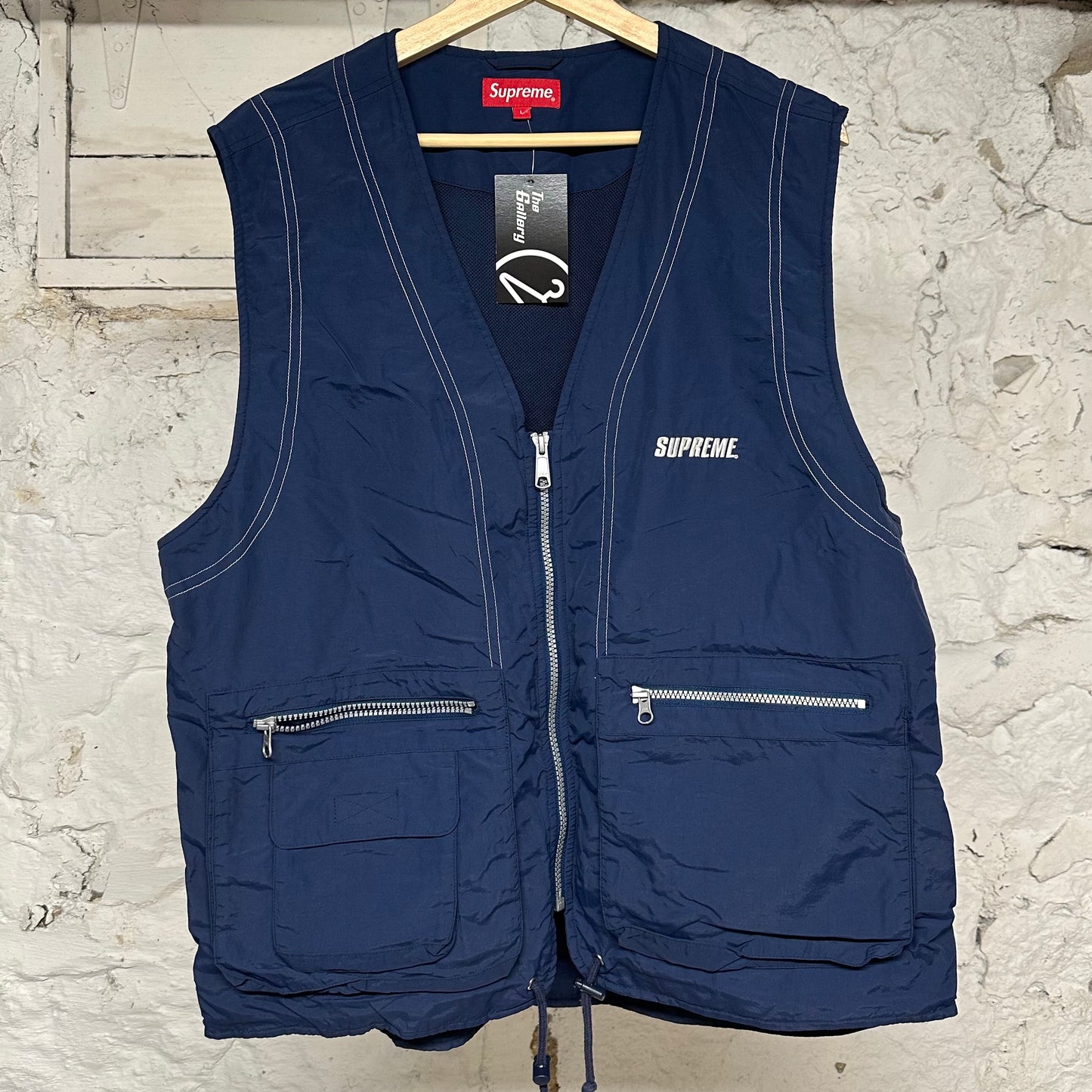 Supreme Navy Blue Vest Sz L