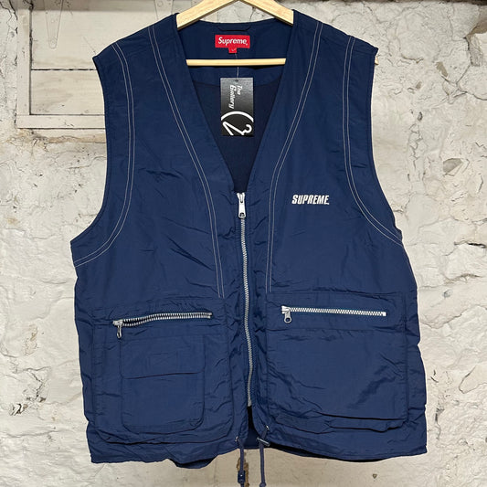 Supreme Navy Blue Vest Sz L