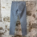 Givenchy 4G Monogram Jacquard Zipper Blue Denim Jeans Sz 30