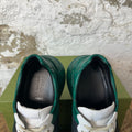 Gucci Rython White Black Green Monogram Sneaker Sz 12