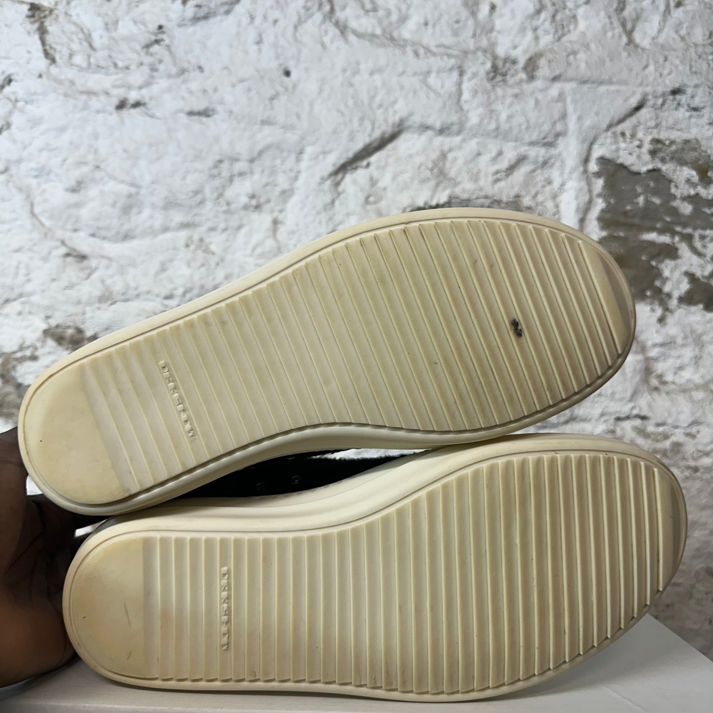 Rick Owens Black Felt Milk Sneaker Sz 8.5 (41.5)