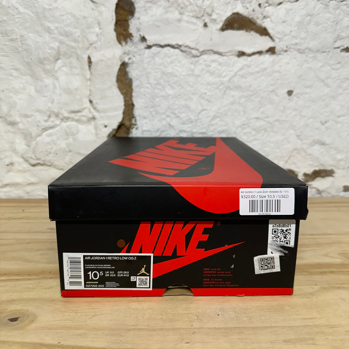 Air Jordan 1 Low Zion Voodoo Sz 10.5