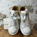 Alexander McQueen Mineral Yellow Tab White Sneaker Sz 7 (40)