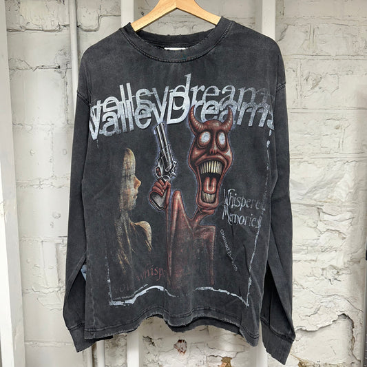 Vale Psychopath Black Long Sleeve T-Shirt Sz S