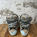 Lanvin Curb Black Blue Lace Grey Sneaker Sz 9 (42)