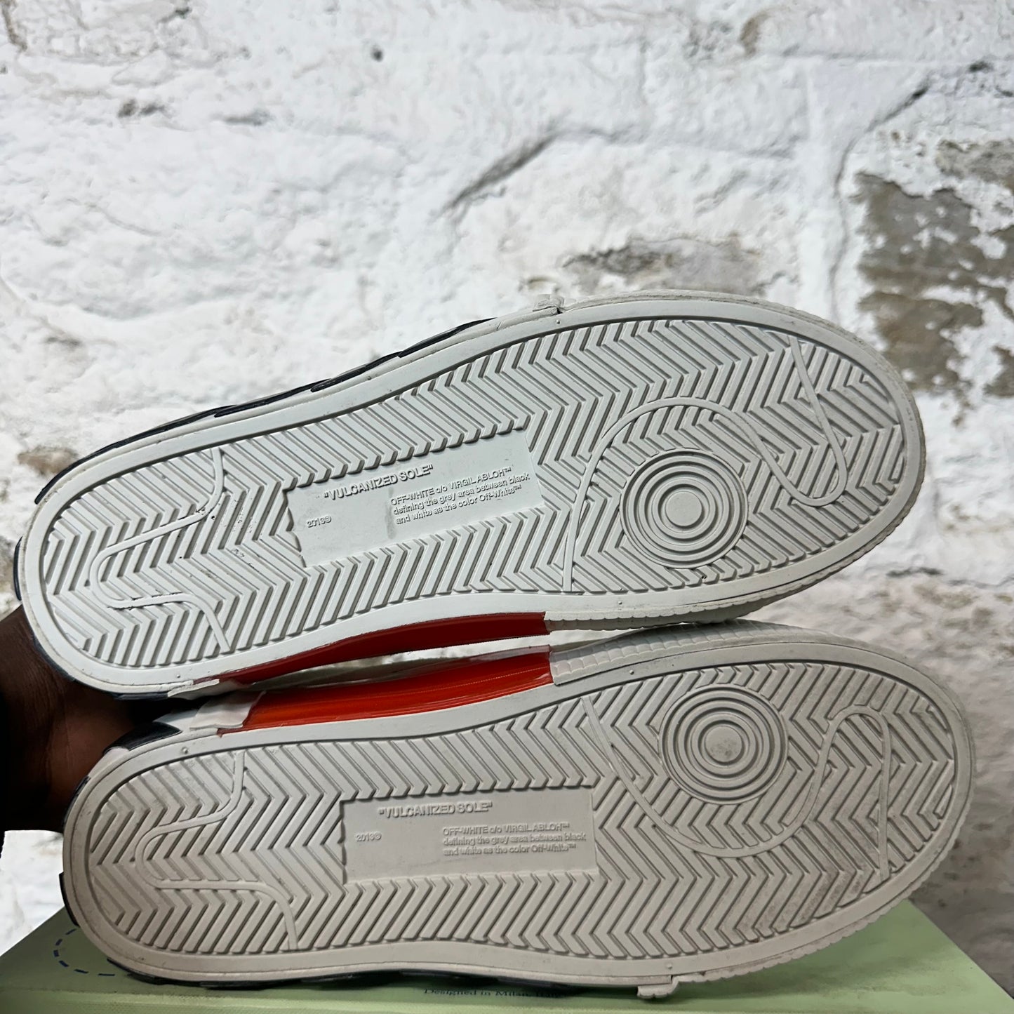 Off White Cream Suede Vulc White Sneaker Sz 6.5 (39)
