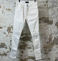 Amiri MX1 White Leather White Denim Jeans Sz 30