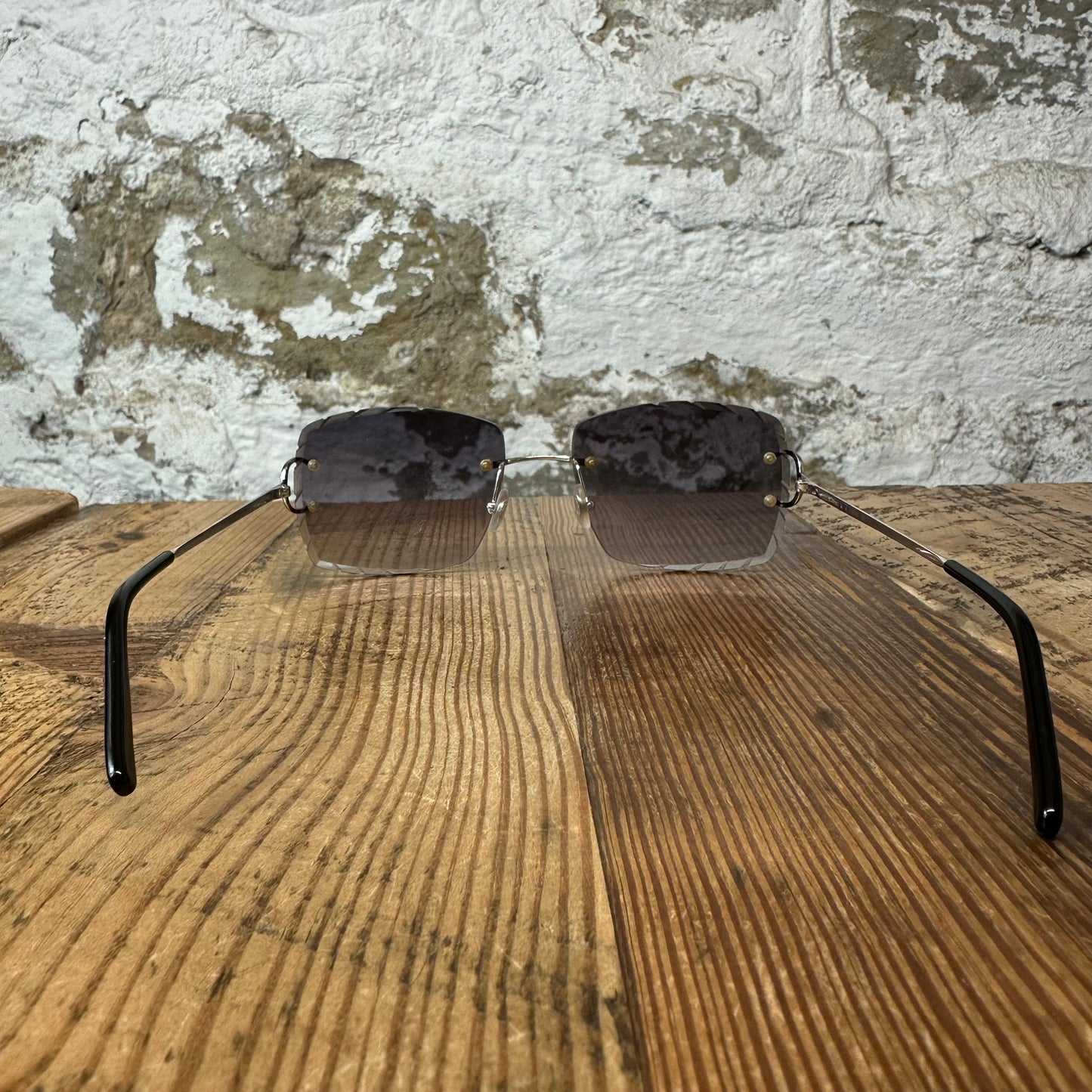 Cartier Gunmetal Gradient Sunglasses W/ Box
