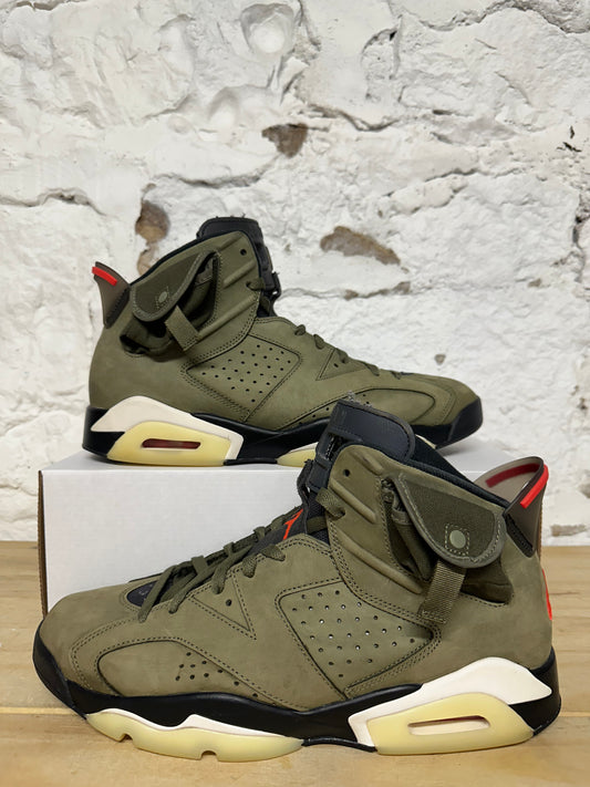 Air Jordan 6 Travis Scott Olive Sz 12