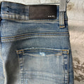 Amiri MX1 Quilted Patches Blue Denim Jeans Sz 29